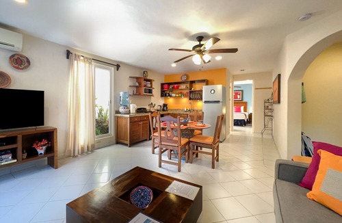 Puerto Morelos Apartment | Quiet apartment with large, private patio, king bed & well-equipped kitchen.