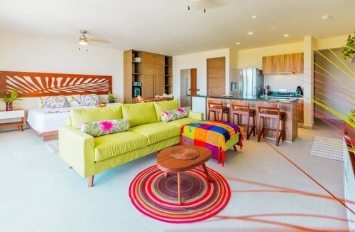 Akumal Apartment | Rooftop Pool Seaview Balcony Beach Gym BBQ