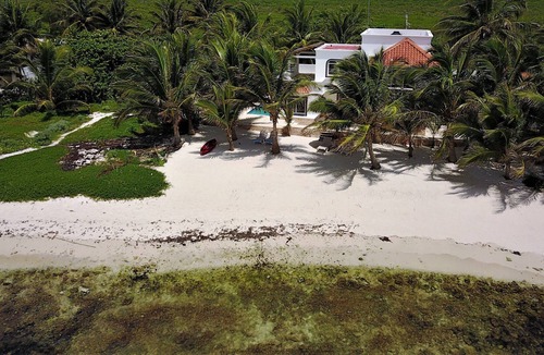 Soliman Bay House | Sandy Oceanfront Villa in Tulum Mesoamerican Reef near Cenote with 24/7 security