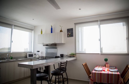 Ejidal Condo | Spacious & breezy 1 bedroom penthouse with rooftop and grill