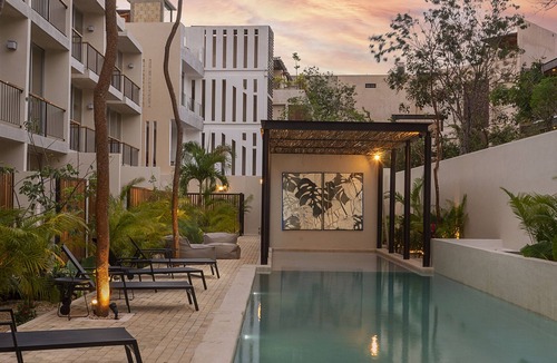 Tulum Apartment | Studio for 3 with terrace and pool access @ ARUNA