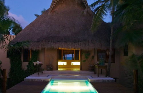 Chacchoben Villa | Stunning private beach villa with pool, lagoon and cinema. Includes chef & food