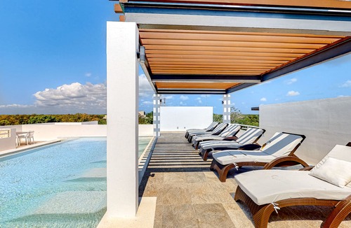 Akumal Apartment | Stylish studio near beach with rooftop pool, partial AC, & free WiFi