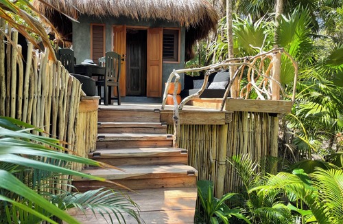 Chacchoben House | Tulum private front beach jungle Bungalow. Unique experience!