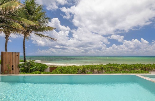 Playacar Villa | Villa Kinich: 7BR Beachfront Villa in Playa del Carmen, Walk to Town, Ocean View