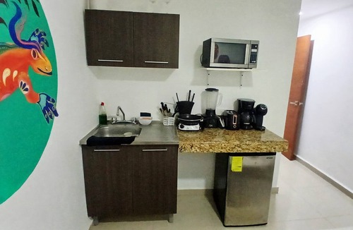 Downtown Cancun Hotel | Villa Leo Beautiful room with shared kitchenette, in the heart of Cancun