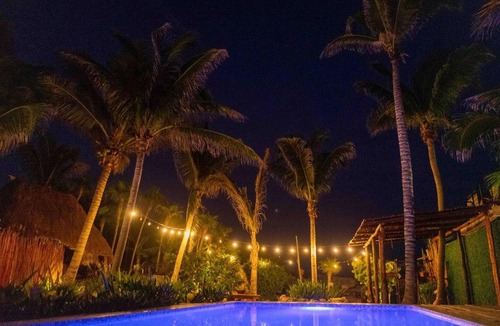 Zona Hotelera Villa | Villa Privada 10 Bdr Con Alberca y Temazcal Ocean Front
