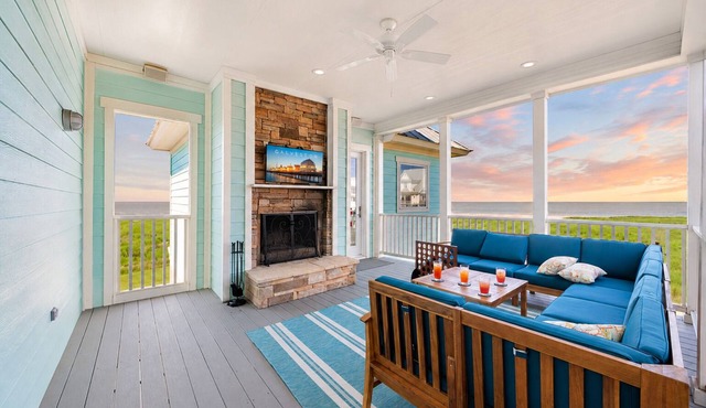 Bay View Beach Home | 6BR | Decks + Views in Galveston