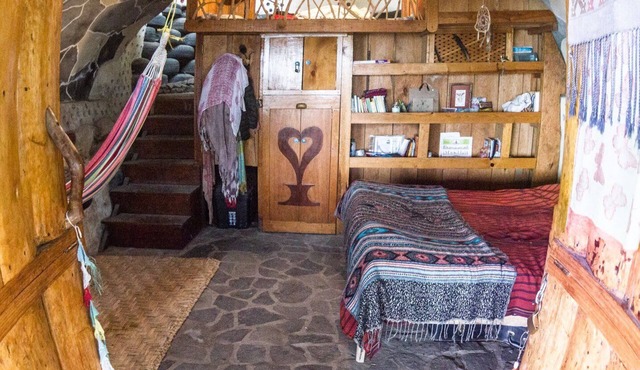EARTHSHIP SANCTUARY BARRIO 2 WITH SPRING WATER in San Marcos La Laguna