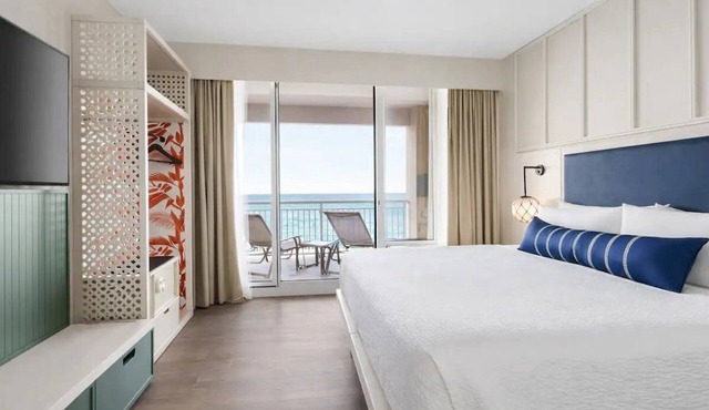 King Room | Palm & Tide | Two-Tower Retreat | Pool Deck | 2 Units in Panama City Beach