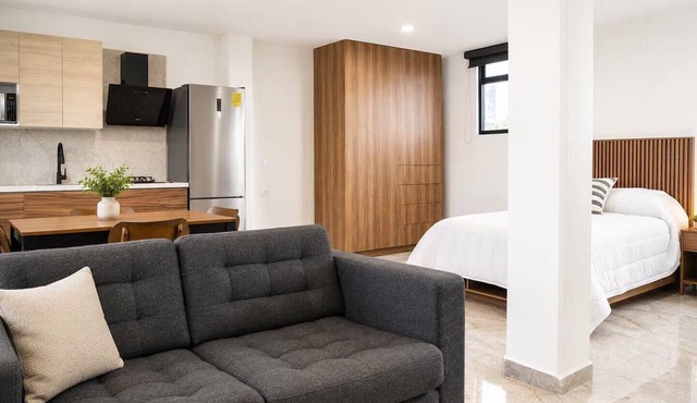 Executive Loft in Downtown San Martín | Wi-Fi | 65" TV in San Martín Texmelucan de Labastida