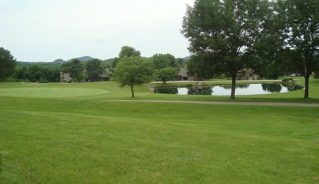 Sensational golf views from the patio! in Galena