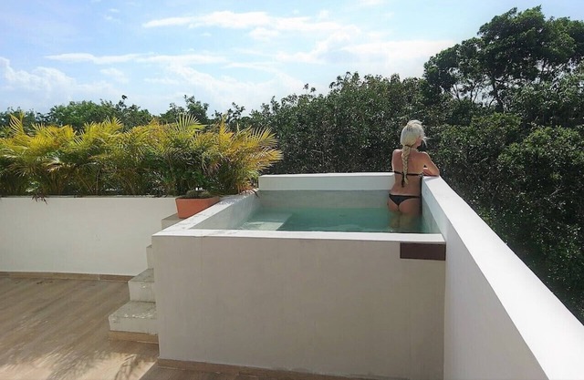 Lovely Penthouse with pool, private top terrace, plunge & BBQ patio. Fast Wifi