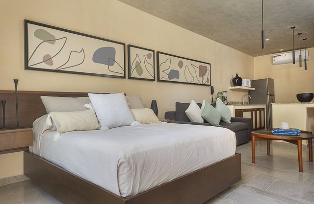Studio for 4 w/terrace and pool access @ ARUNA
