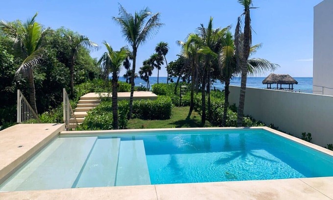 Akumal Apartment | Beachside Santamar Stay | Balcony | Rooftop Pools