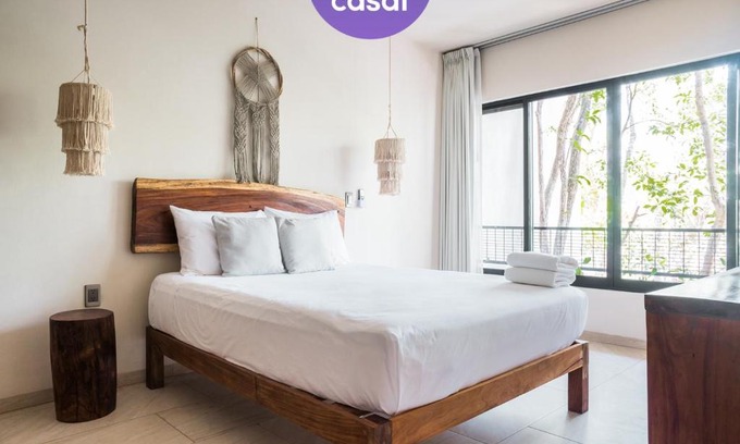 Tulum Apartment | Casai - Bright eco-loft surrounded by rainforest, La Veleta - 2 Pools, Gym
