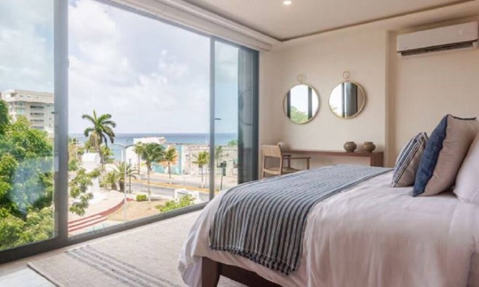 Colonia Centro Apartment | Cozumel New Island Serenity:2BR/AC/View/Noise Cancel Window/WiFi