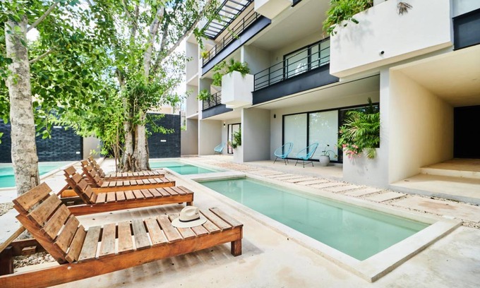 Tulum Apartment | Fabulous Condo in Stylish Complex Exquisite Private Terrace with Plunge Pool in La Veleta