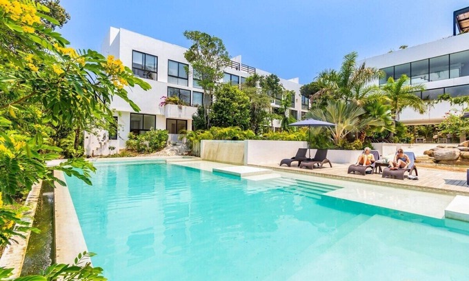 Akumal Apartment | Modern Retreat | Pool | Gym | Near Akumal Beach