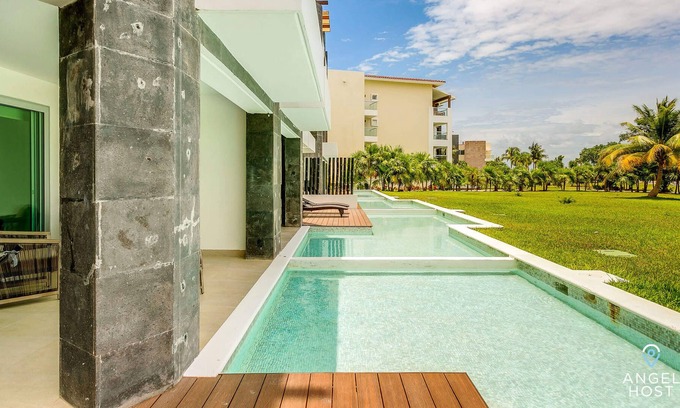 Puerto Juarez Condo | NEW! Private Pool, Spa Tub, Resort Pool, Food, Gym