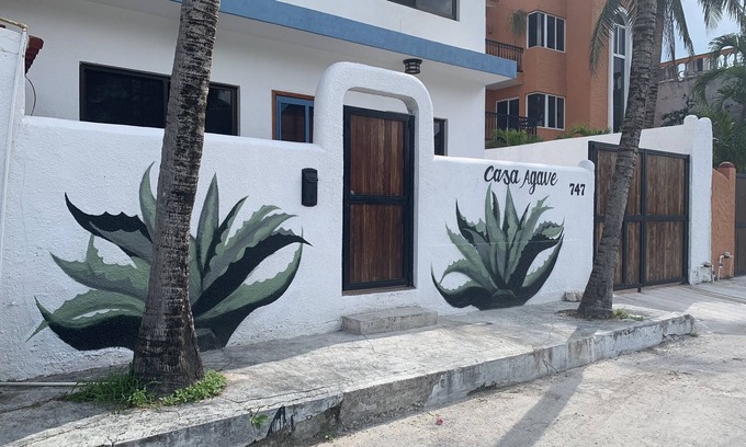 Puerto Morelos House | Penthouse Suite - 3rd Floor With Balcony Overlooking The Pool 1 Block From Beach