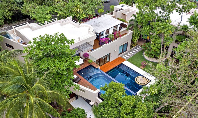 Playacar Villa | Quinta Clara: 7BR Luxury Villa with 2 Pools, Steps from Playa del Carmen Beach