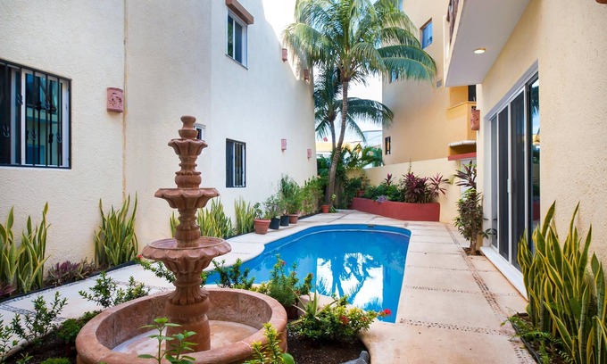 Puerto Morelos Condo | Two bedroom bottom floor condo 1/2 block to the beach