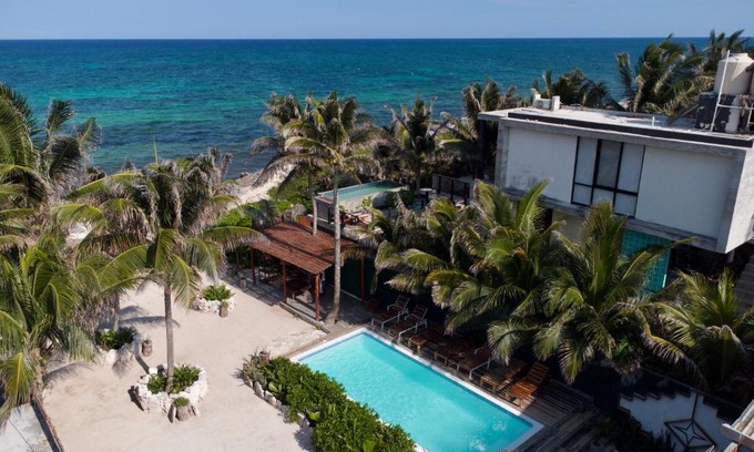Zona Hotelera Villa | Villa Privada 10 Bdr Con Alberca y Temazcal Ocean Front