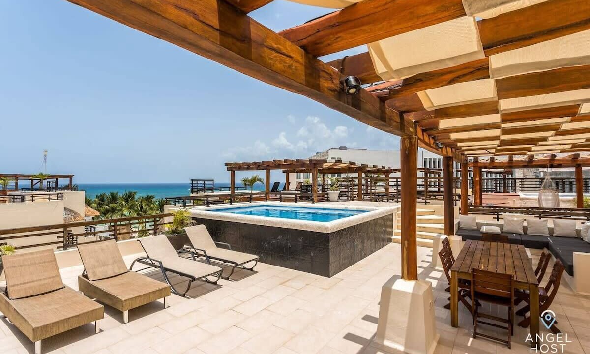 Downtown Condo | Ocean View Penthouse Private Pool Near Mamitas