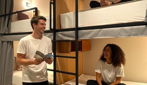 Deluxe Shared Dormitory, Mixed Dorm, Private Bathroom, Garden View