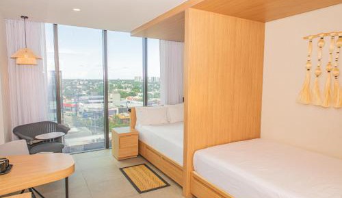 Standard Double Room with Two Double Beds and City View
