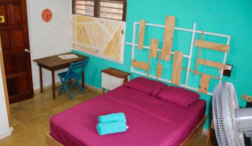 Double room with fans and shared bathroom