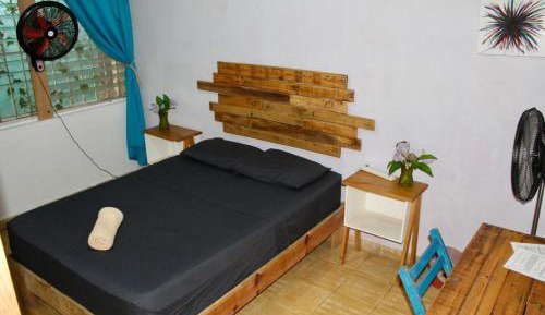 Double room with fans and shared bathroom