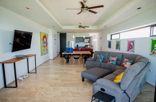 Chicxulub Puerto Apartment | Ocean views from all rooms of this Beachfront unit