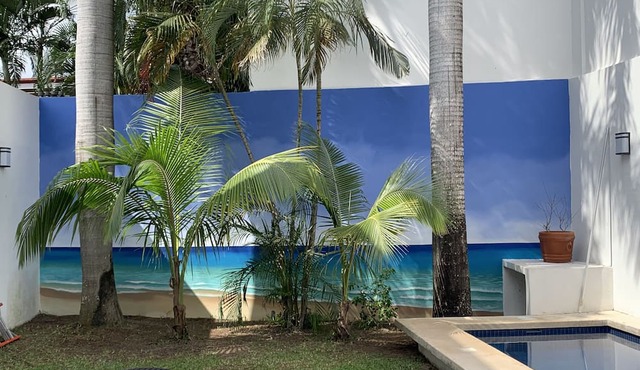 Family-sized private home walking distance to airport! 2 min (car) to the ocean. in Cozumel