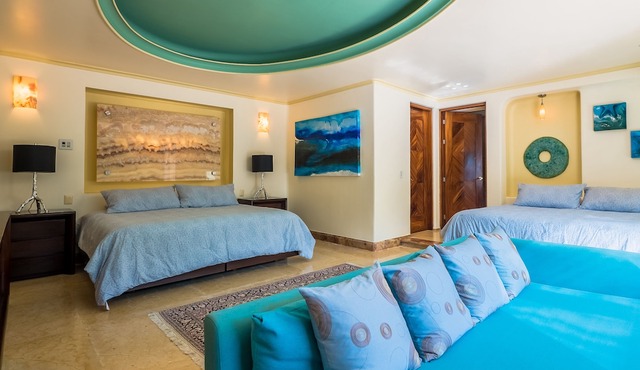 Luna Suite With two King Size Beds, With Walk out Terrace Overlooking the Beach in Puerto Vallarta