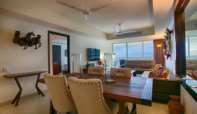 Beachfront 1BR | 5 Pools + Gym + Balcony Views in Puerto Vallarta