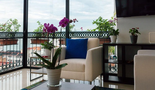 Luxury Oceanview Condo, floor to ceiling windows in Emiliano Zapata