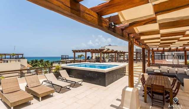 Ocean View Penthouse Private Pool Near Mamitas