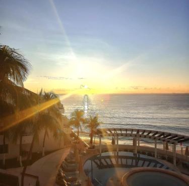SUNSET FISHERMEN BEACH & SPA RESORT-Optional All Inclusive- 3 UNITS CHOICE-ROOM - 344A Ocean view with terrace- ROOM 344B No terrace, View from window to park - STUDIO 344C Ocean View Studio for 2- Playacar Beach, Phase 1-NO ELEVATOR!