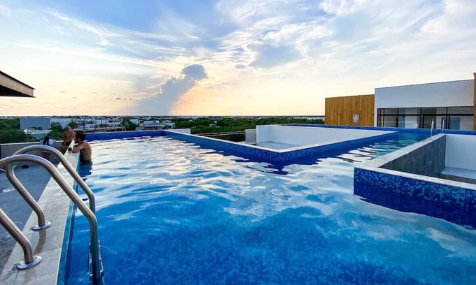 Zama Apartment | Spacious Room PH w/Private Pool & Terrace, Gym